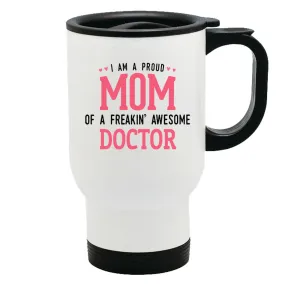 Proud Mom Personalized Metal Coffee and Tea Travel Mug