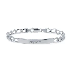 Pulsera Bilbao Maciza 4mm Plata