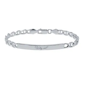 Pulsera Traversino Maciza 4mm Plata