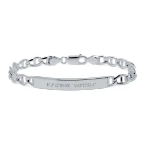 Pulsera Traversino Maciza 5mm Plata