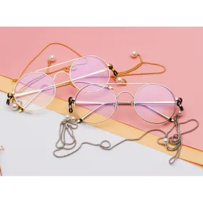 ROUND GLASSES WITH CHAIN