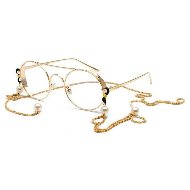 ROUND GLASSES WITH CHAIN