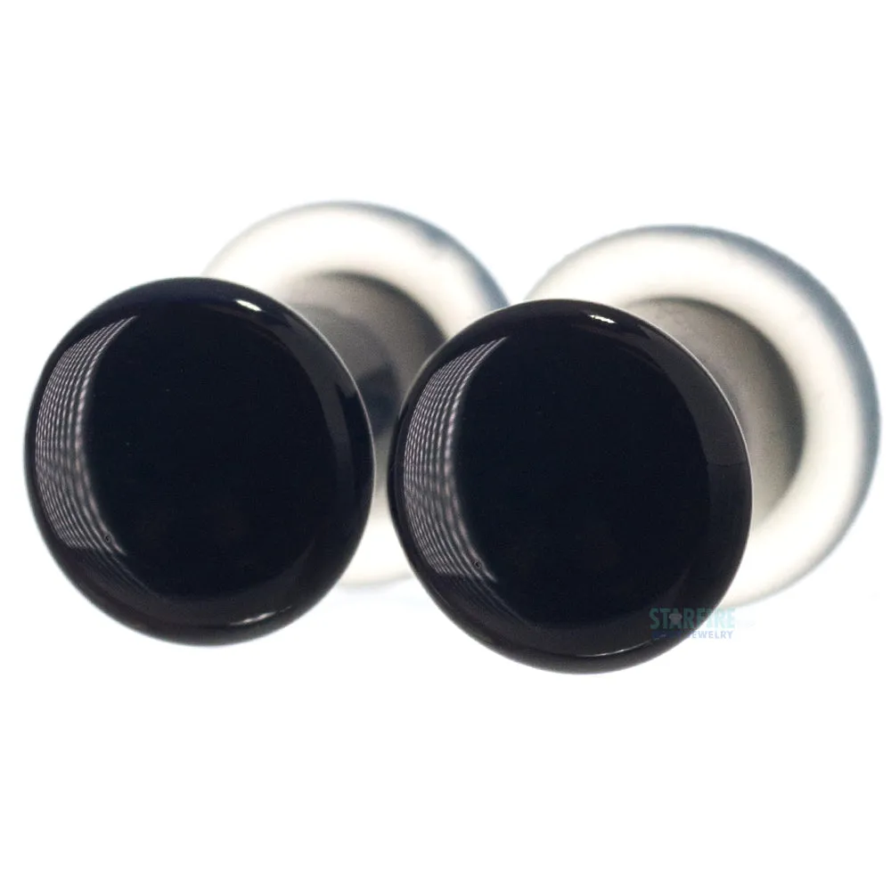 Simple Glass Plugs - Black