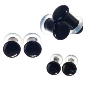 Simple Glass Plugs - Black