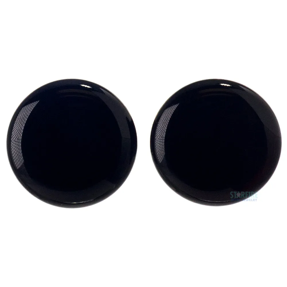 Simple Glass Plugs - Black