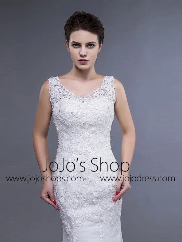 Simple Lace Fit and Flare Dress with Keyhole