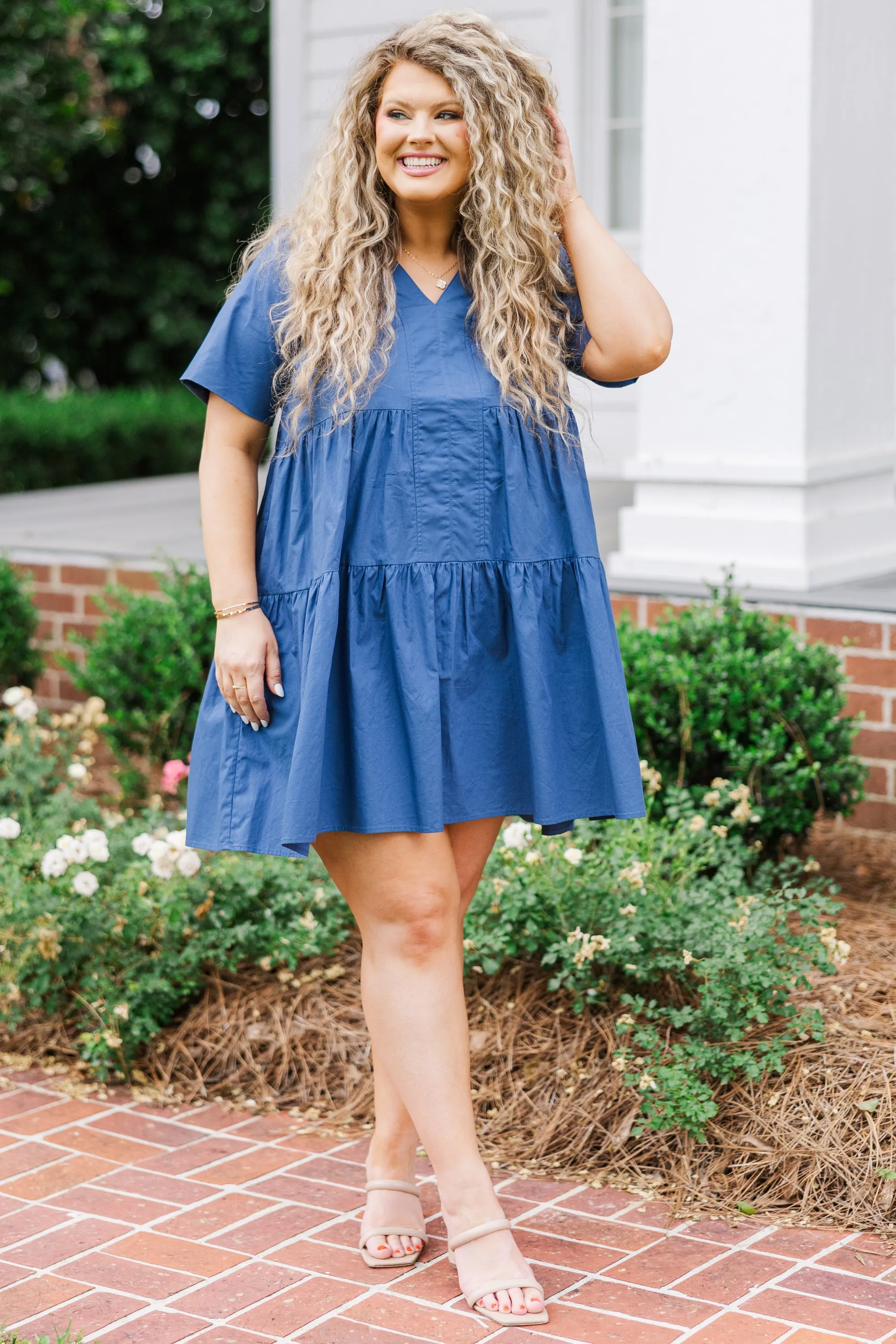 Simple Moment Dress, Blue