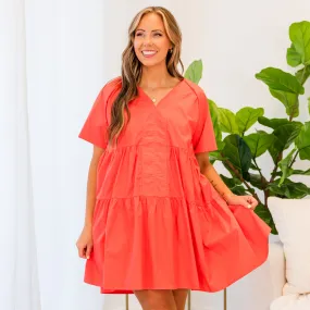 Simple Moment Dress, Coral