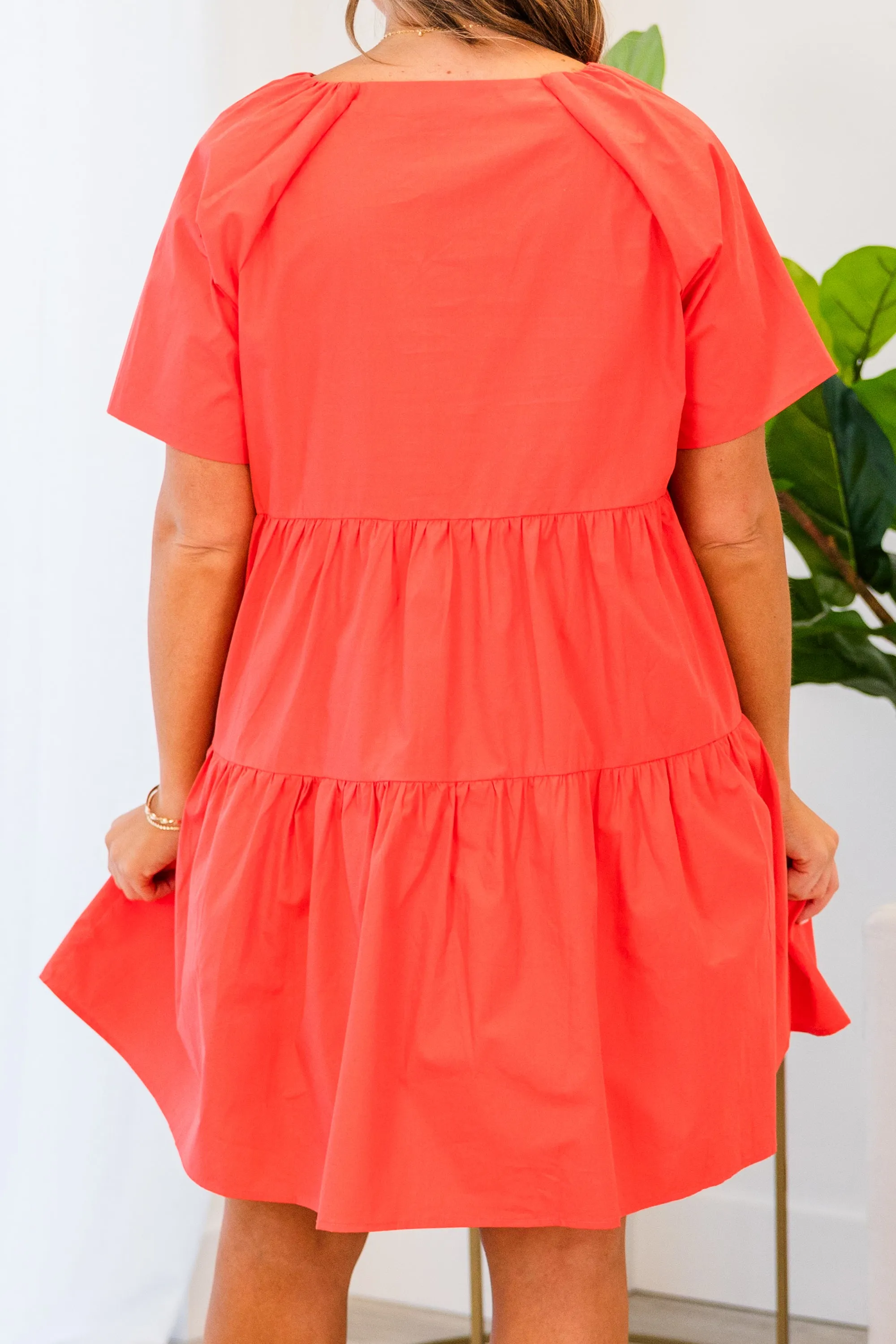 Simple Moment Dress, Coral