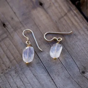 Simple Moonstone Earrings