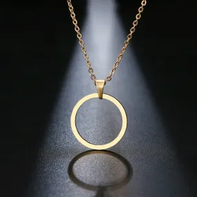 Solid Gold Simple Ring Pendant with High Polished Finishing SP19