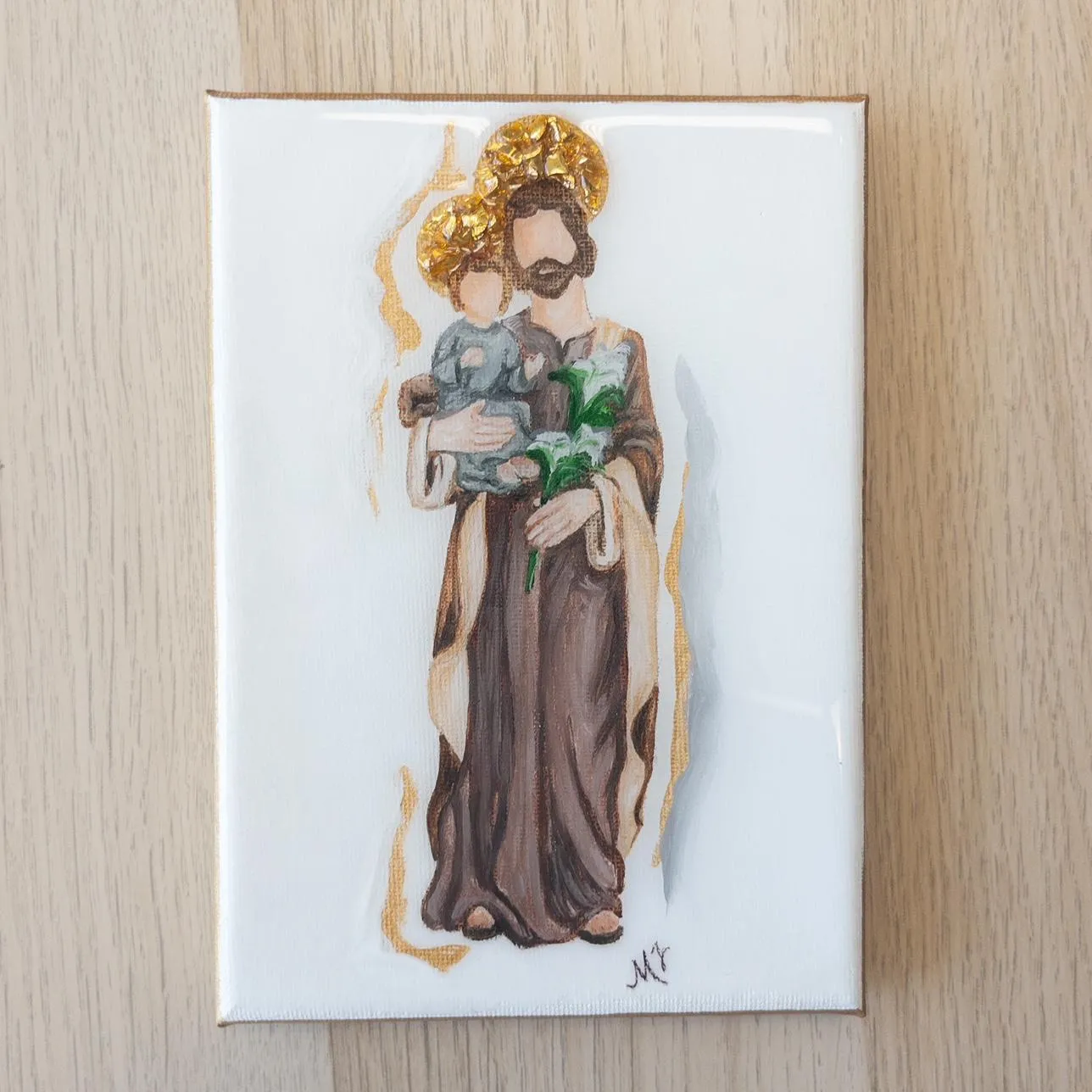 St. Joseph Original Painting {5x7}