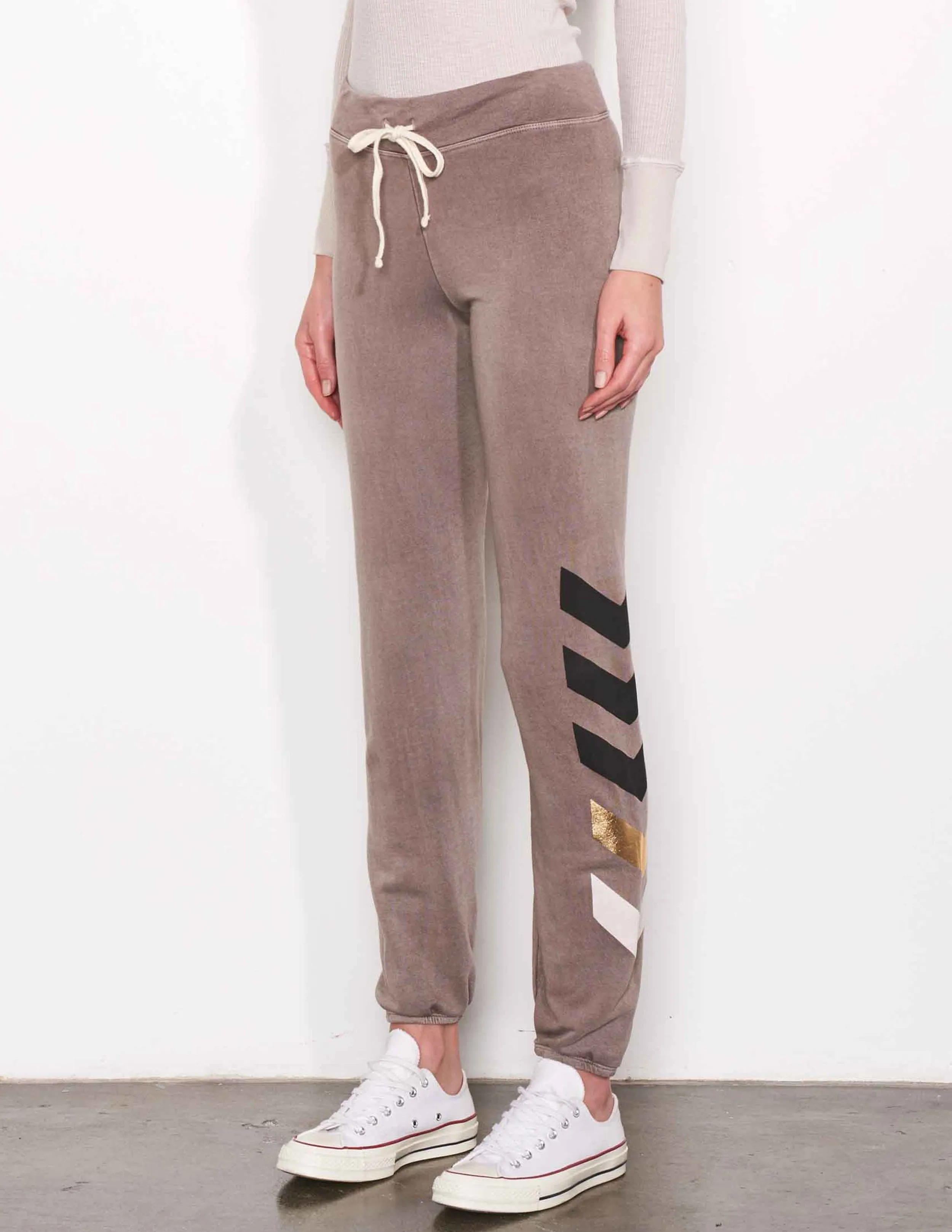 Sundry Chevron Graphic Basic Sweatpants Vintage Ash