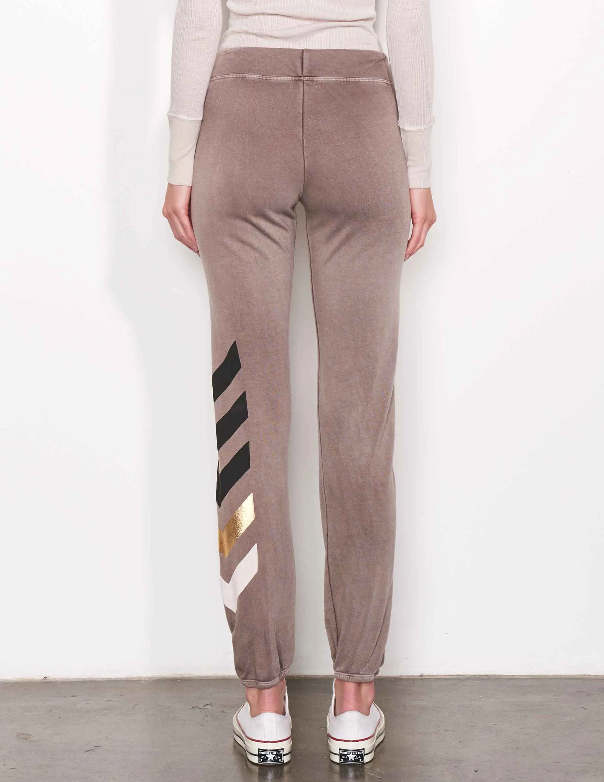 Sundry Chevron Graphic Basic Sweatpants Vintage Ash