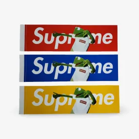 Supreme Sticker 'Box Logo Kermit The Frog' (Set of 3) Red / Blue / Yellow 2008