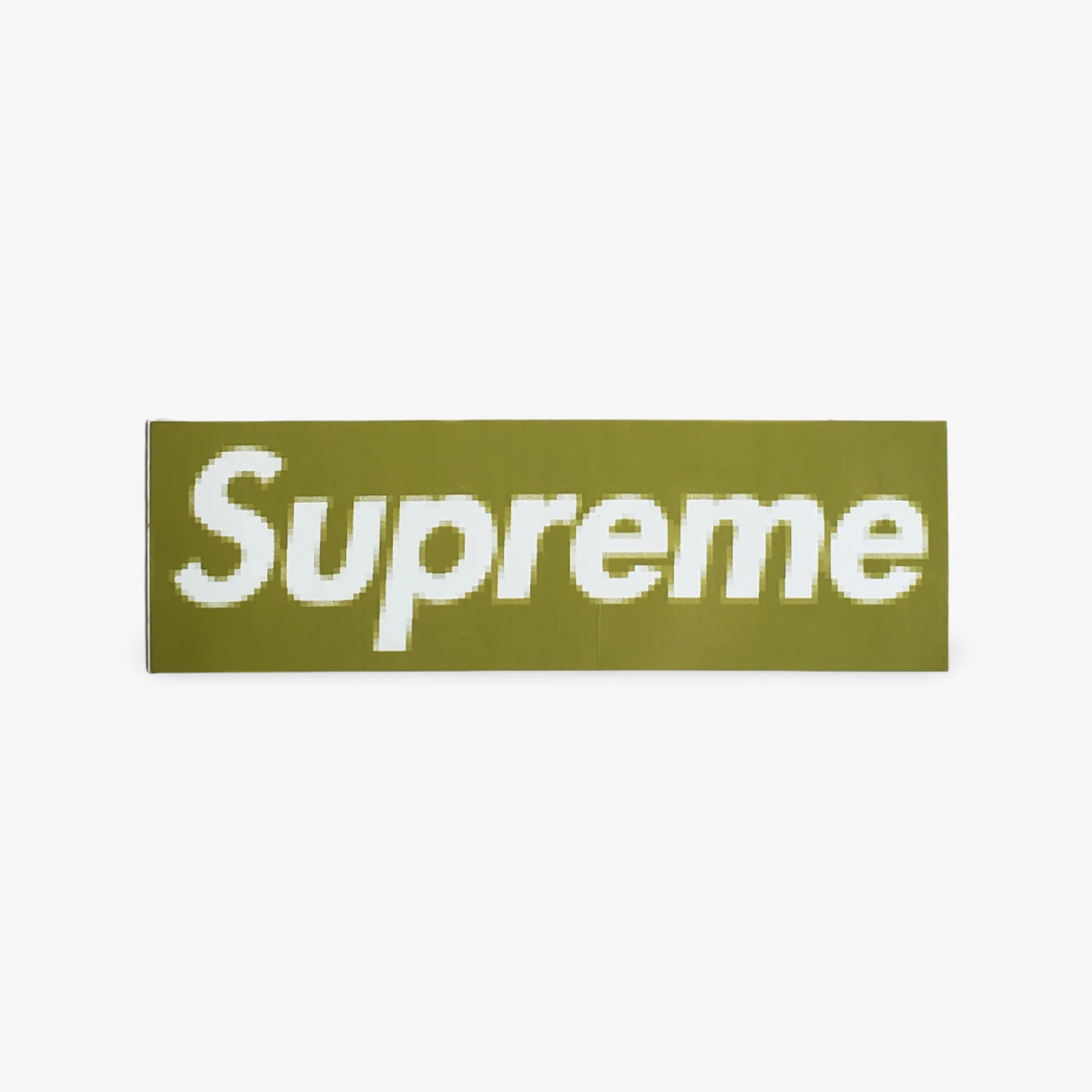 Supreme Sticker 'Box Logo Pixelated' (Set of 3) Black / Red / Olive Green 2000