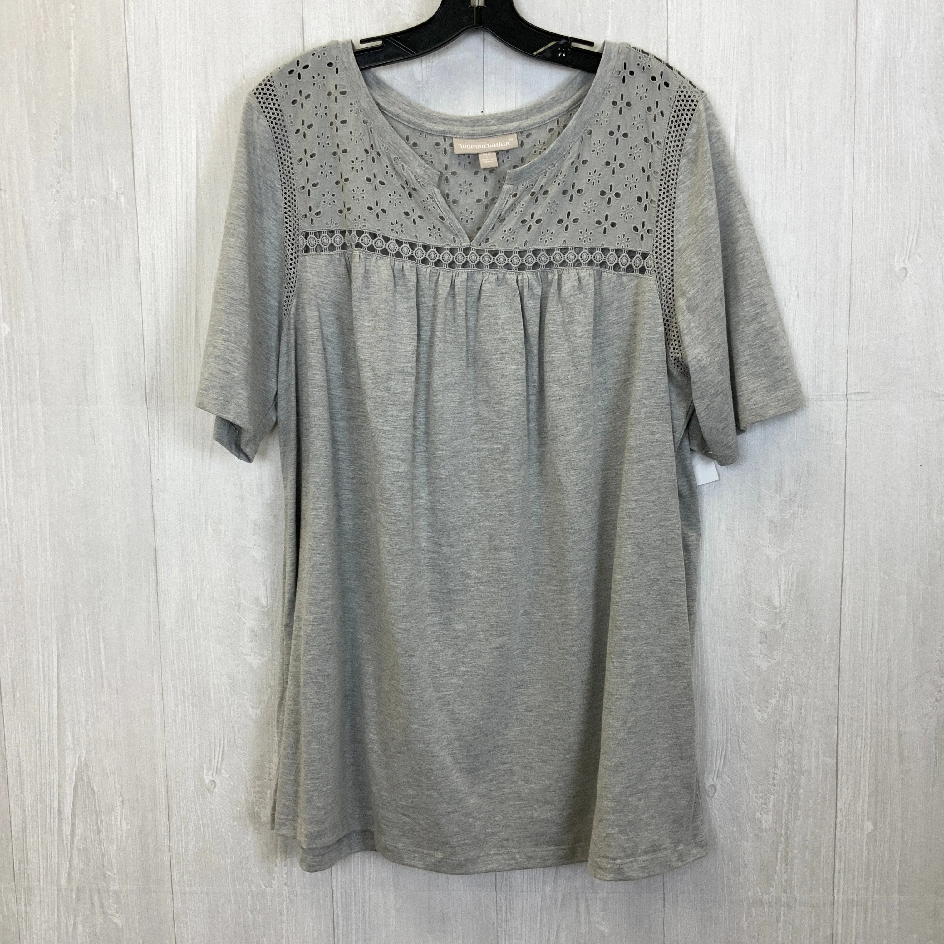 Top Short Sleeve By Woman Within  Size: 1x