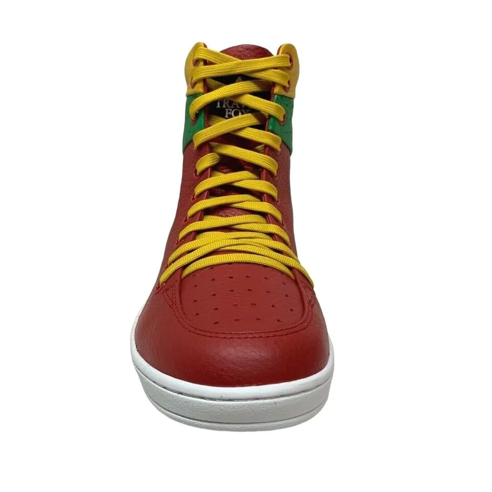 Travel Fox 900 Men's Red Yellow and Green Leather High Top Sneakers 916101-33