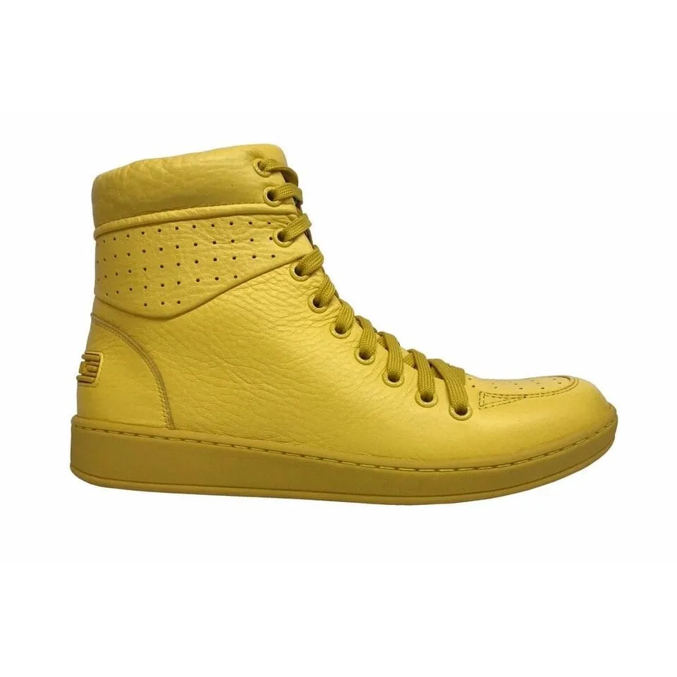 Travel Fox 900 Men's Yellow Leather High Top Sneakers 916101-111