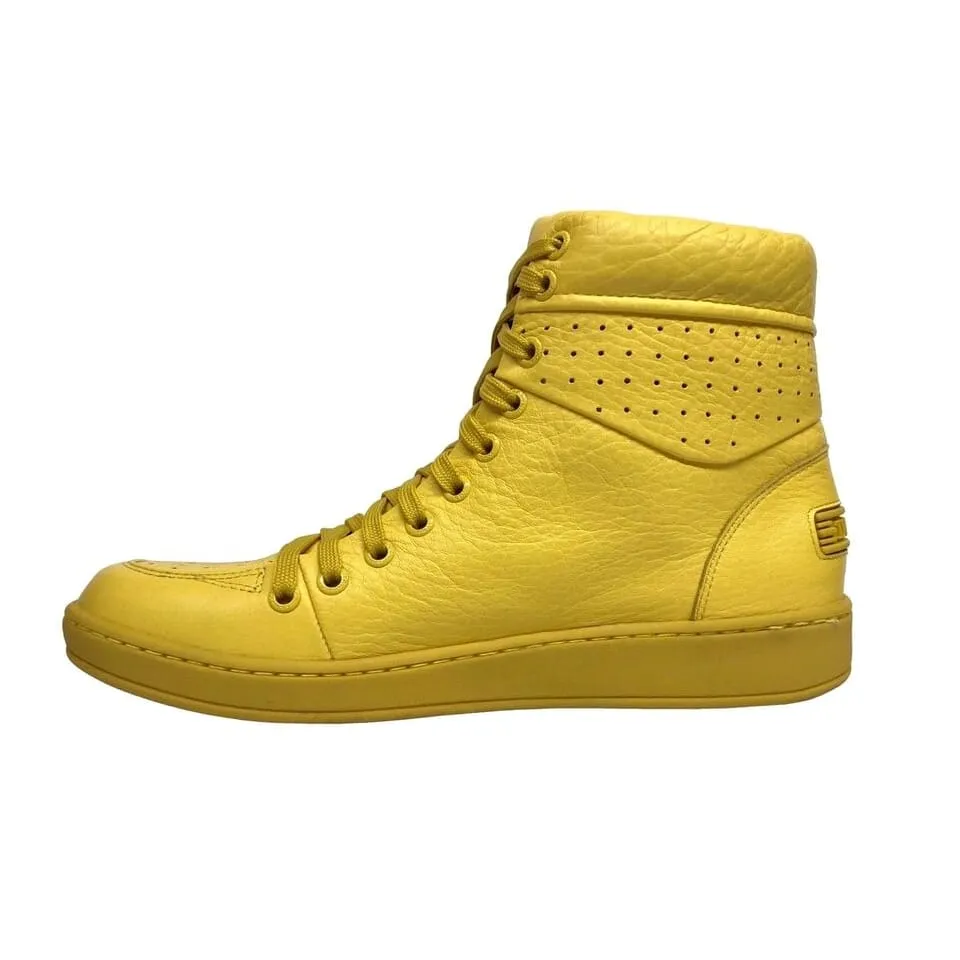 Travel Fox 900 Men's Yellow Leather High Top Sneakers 916101-111