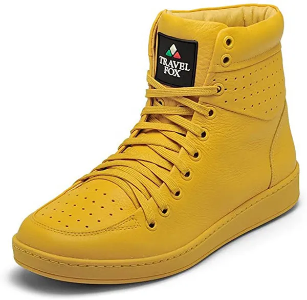 Travel Fox Lace-up High Top (Women) - Yellow