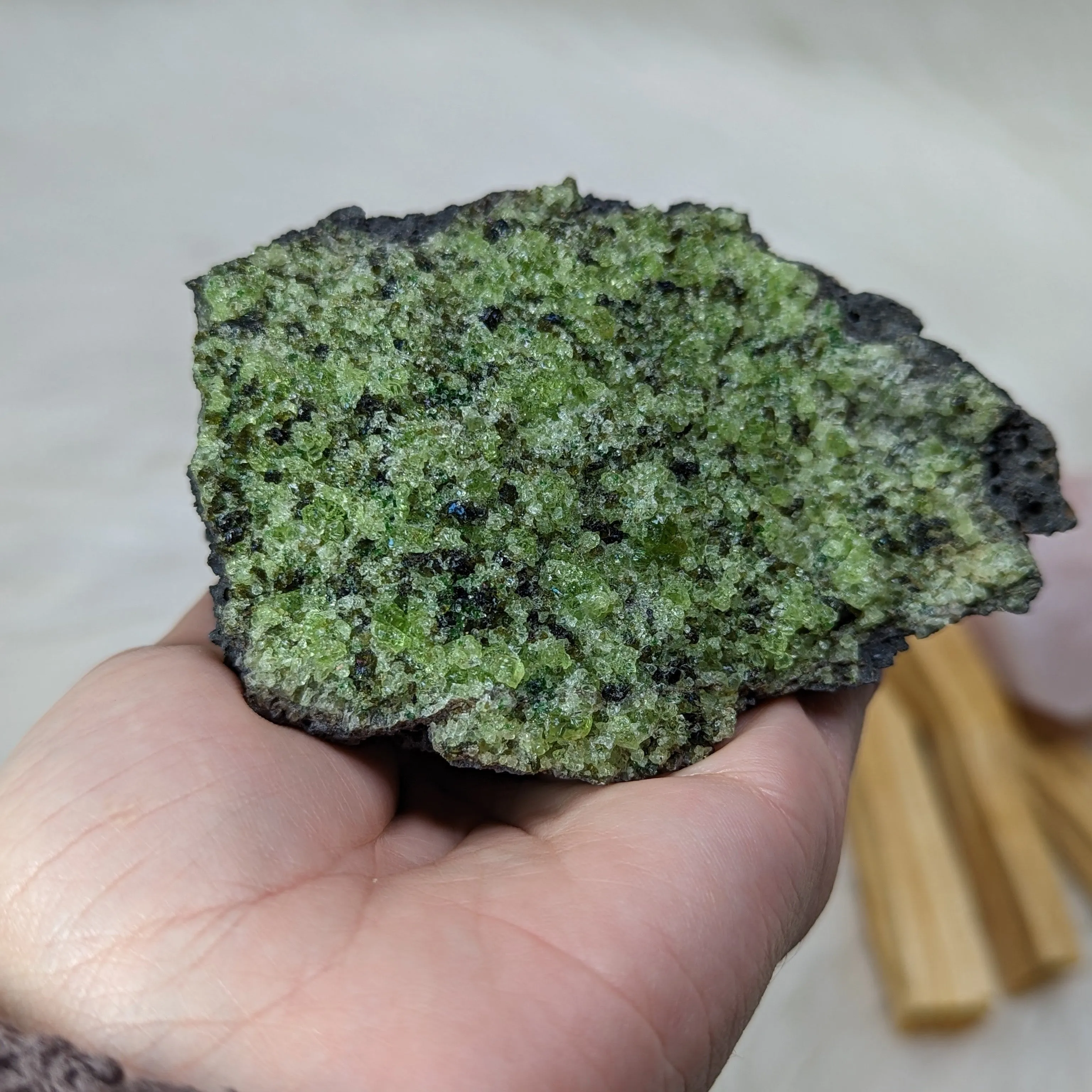 Ultra Gemmy Raw Peridot Matrix