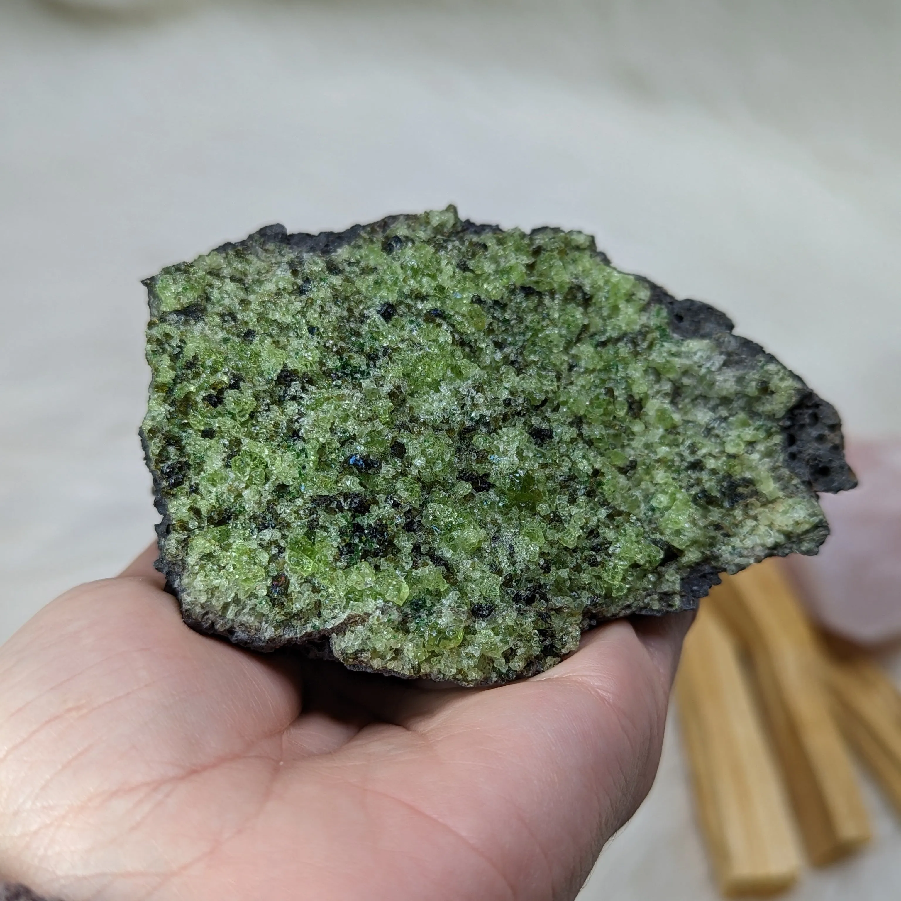 Ultra Gemmy Raw Peridot Matrix