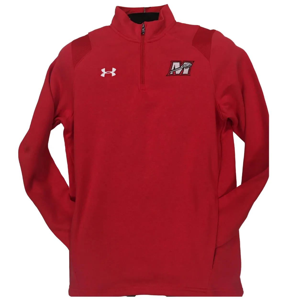 Under Armour Victory Red 1/4 Zip Embroidered Hustle Men's Fleece - Sale!