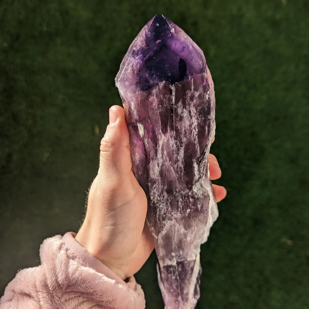 Very Unique, EX Large A Grade Natural Uruguay Amethyst Root Crystal with Frosting and Gorgeous Phantoms~ Tucson Exclusive!