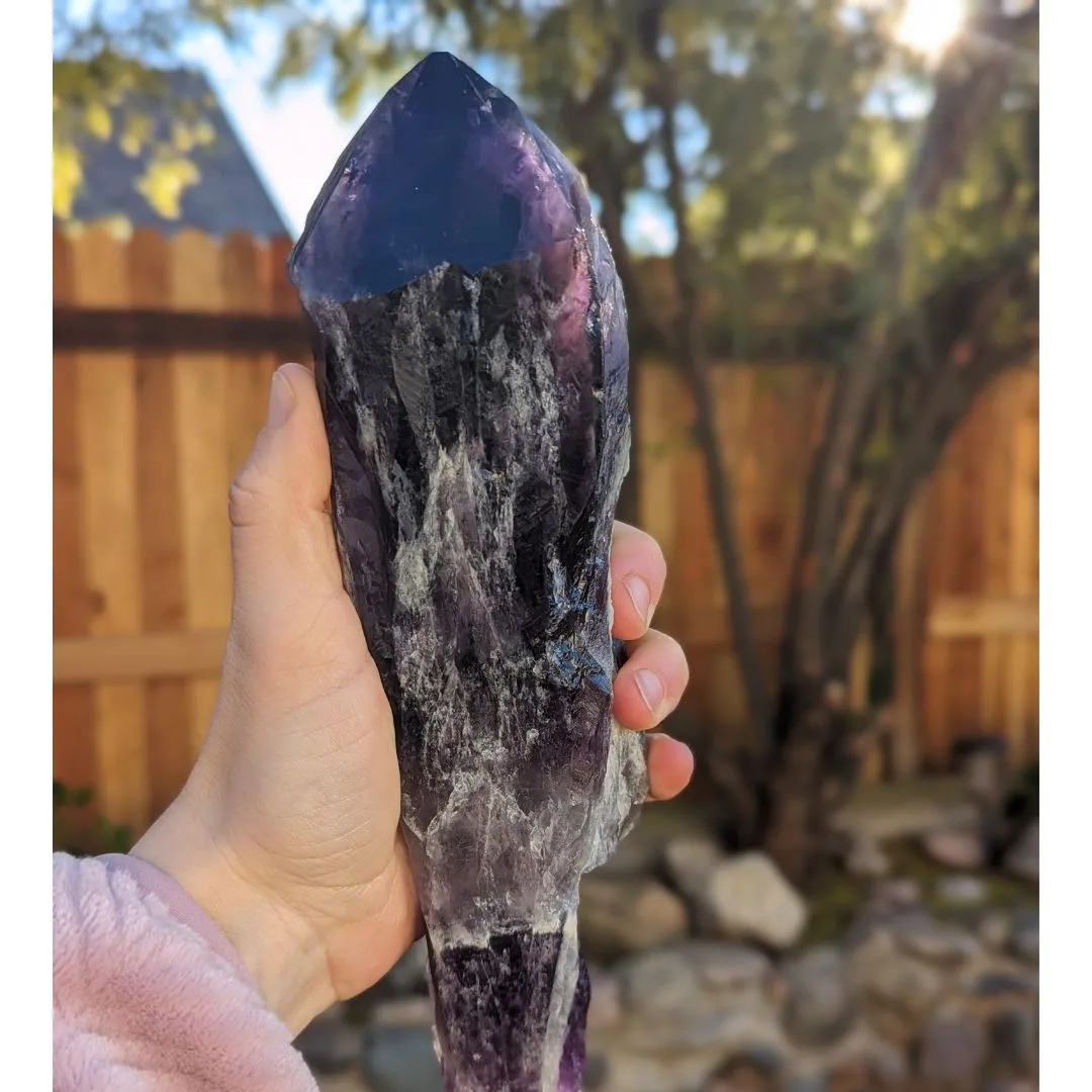 Very Unique, EX Large A Grade Natural Uruguay Amethyst Root Crystal with Frosting and Gorgeous Phantoms~ Tucson Exclusive!