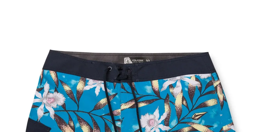 Volcom Men's Tropical Hideout Mod 19 Trunks Blue Size 30