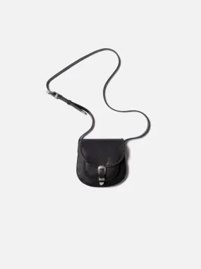 Western Leather Saddle Bag Black