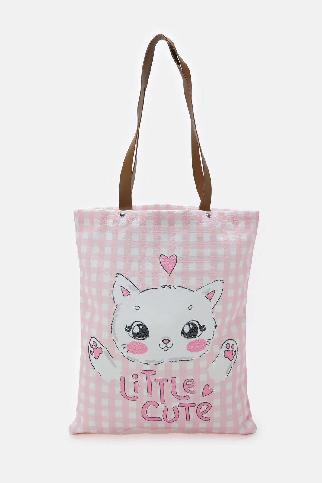 Women Pink Printed Shoppers Bag