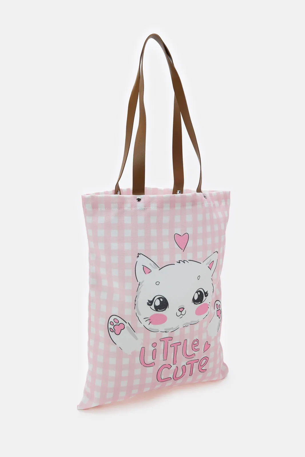 Women Pink Printed Shoppers Bag