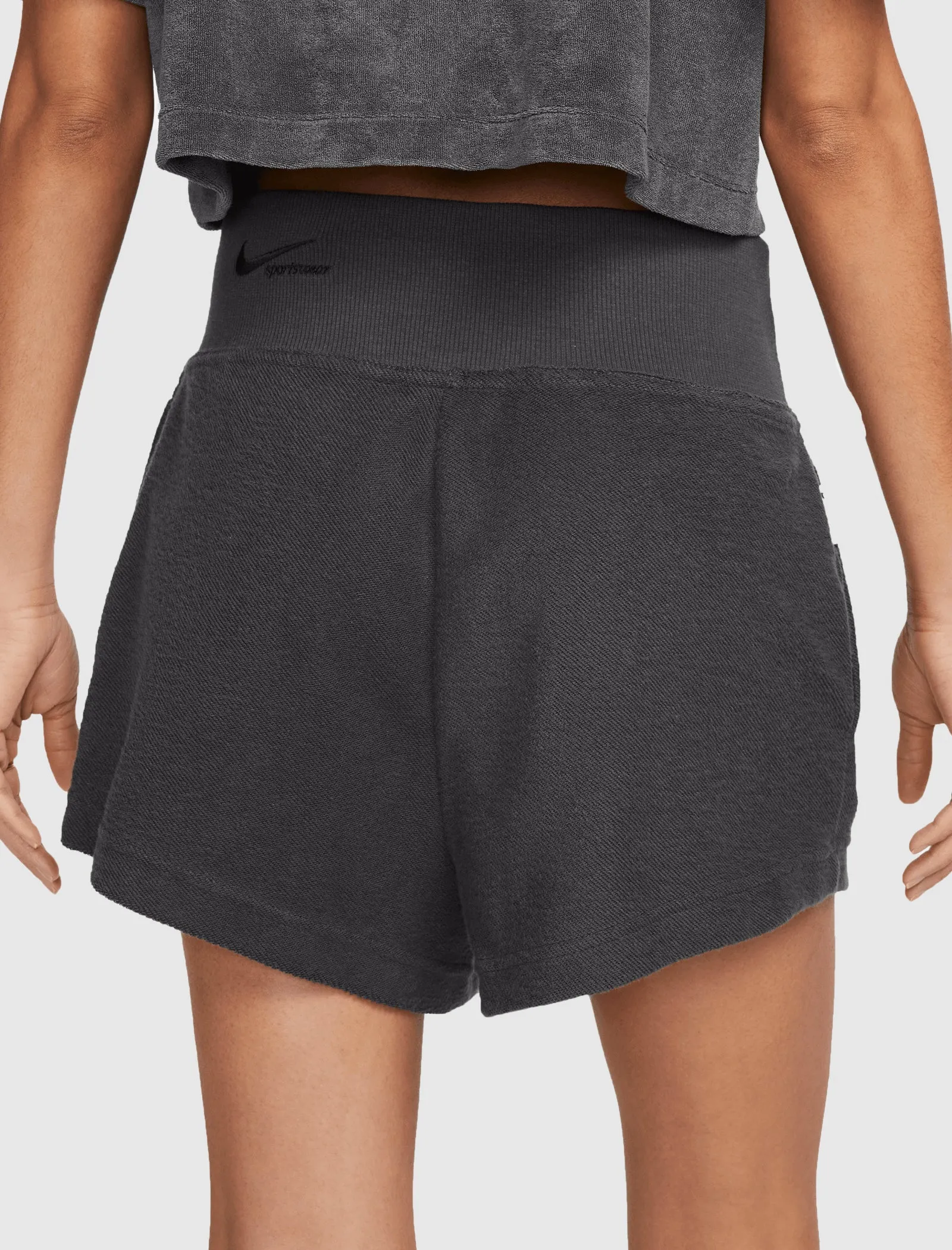 WOMEN'S HIGH-WAISTED FLEECE SHORT